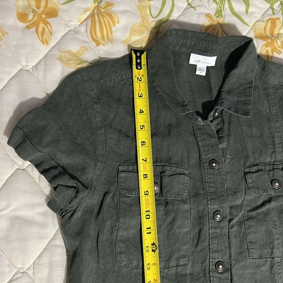 J. Jill Army Green Polo Collar Midi Dress - Picture 11 of 12